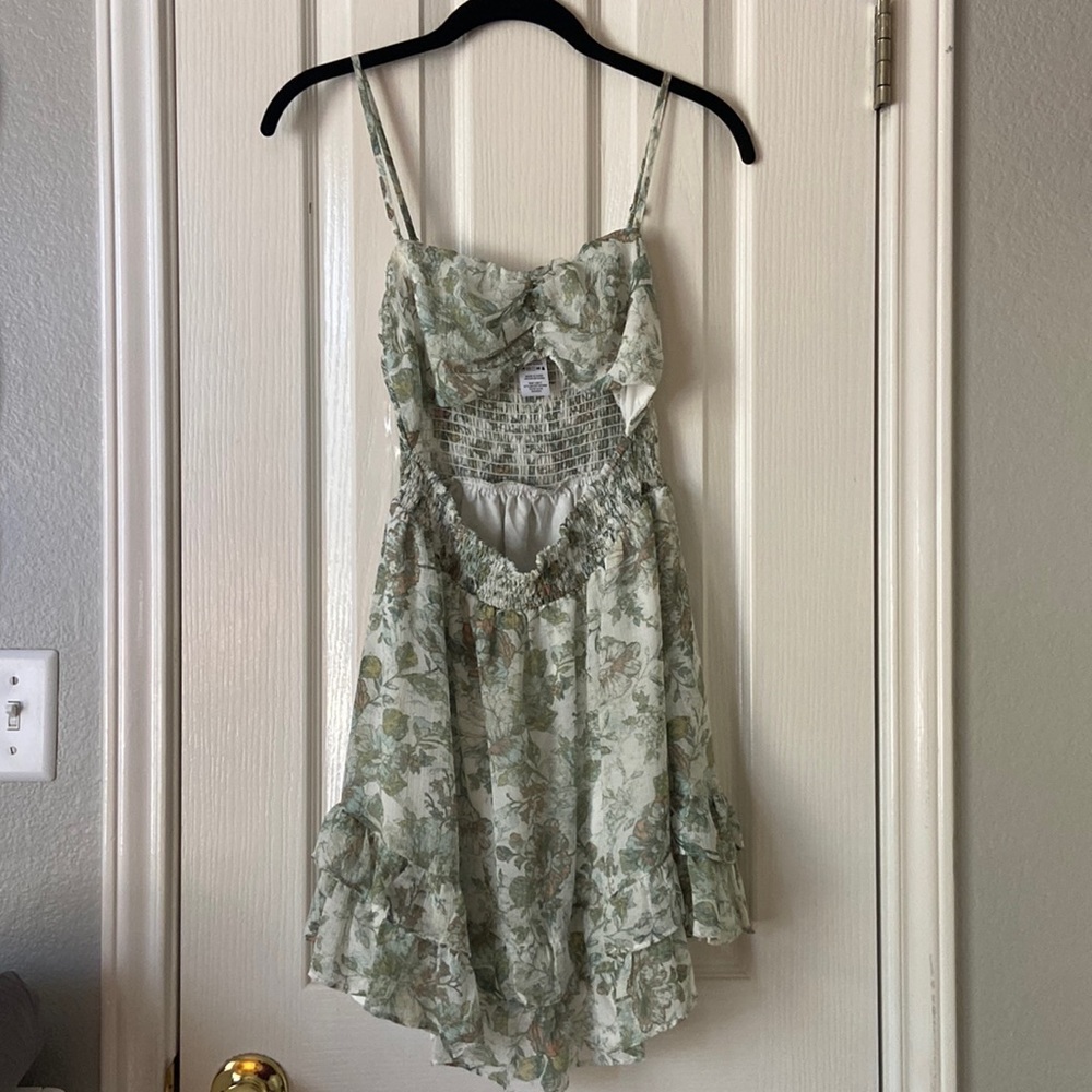 NWT sage green floral dress